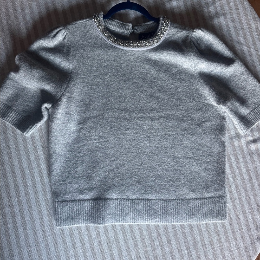 Silver Embellished Women's Sweater.